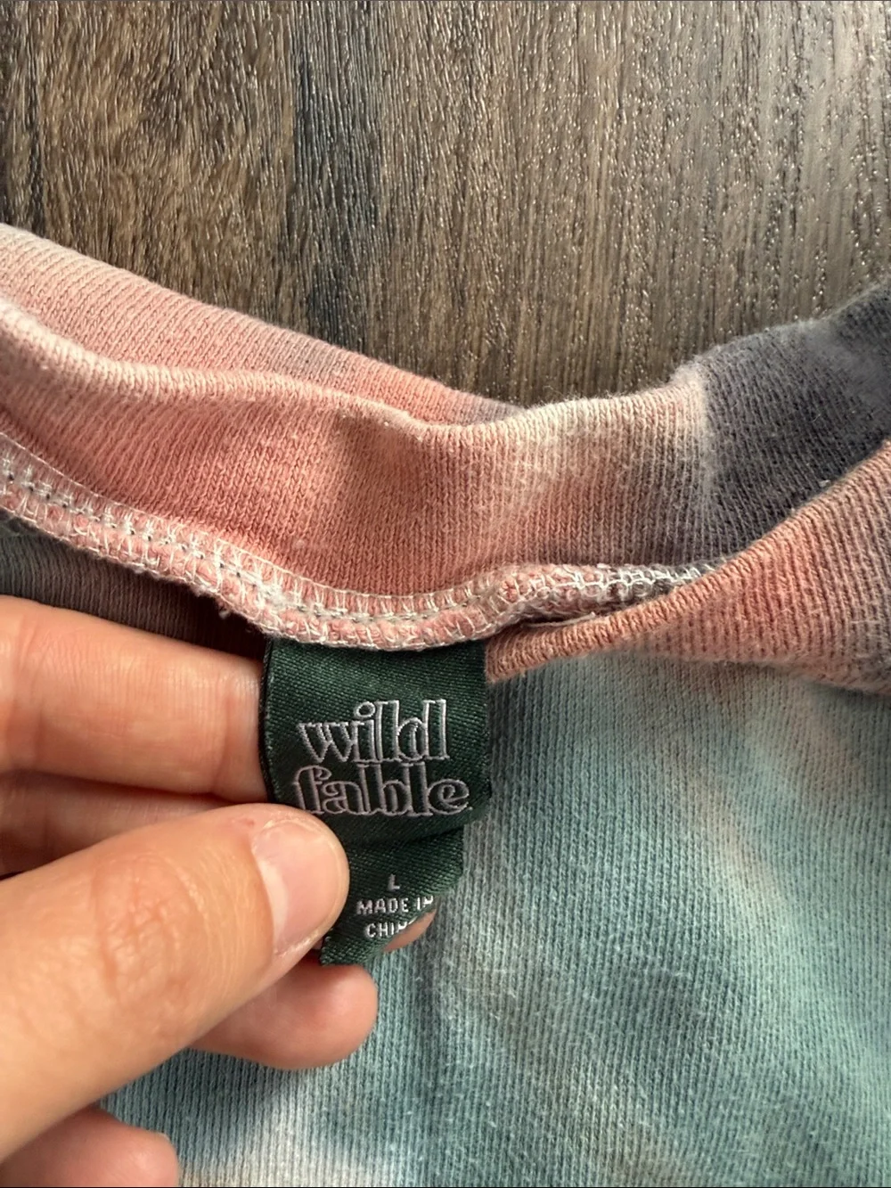 Wild Fable Tie-Dye Pullover in Coral, Aqua & Charcoal - Picture 2 of 2